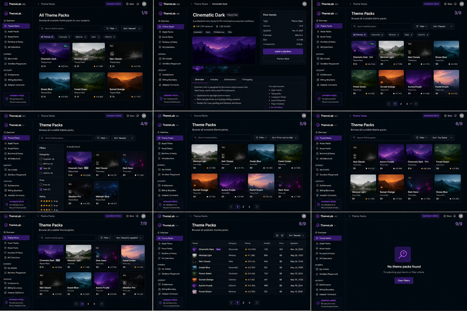 Theme Pack Catalog Board full frame